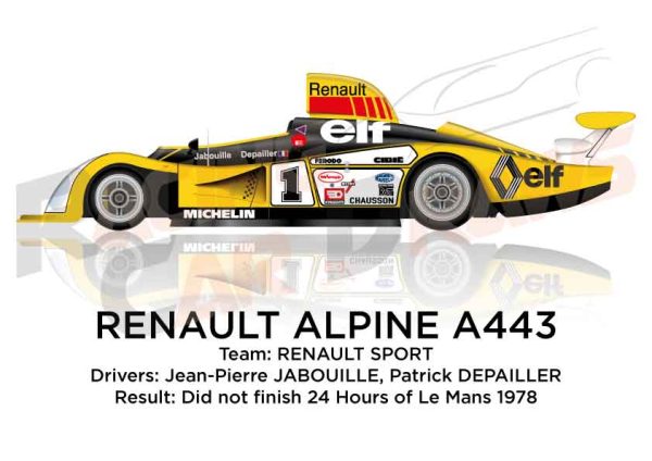 Renault Alpine A443 n.1 did not finish 24 Hours of Le Mans 1978
