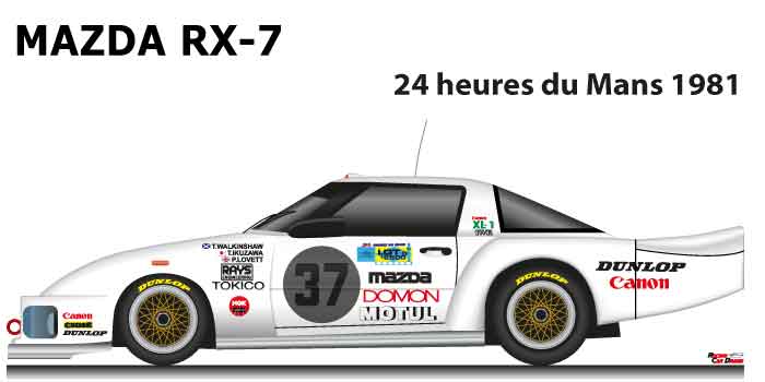 Mazda RX-7 n.37 did not finish 24 Hours of Le Mans 1981