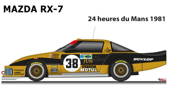 Mazda RX-7 n.38 did not finish 24 Hours of Le Mans 1981