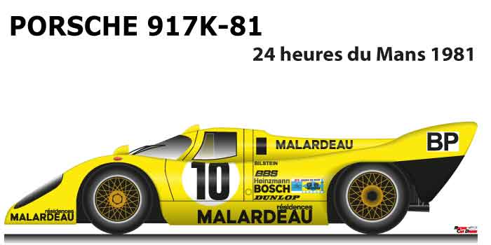 Porsche 917 K-81 n.10 did not finish 24 Hours of Le Mans 1981