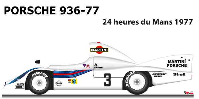 Porsche 936-77 n.3 did not finish 24 Hours of Le Mans 1977