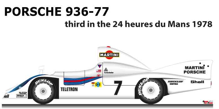 Porsche 936-77 n.7 third in the 24 Hours of Le Mans 1978