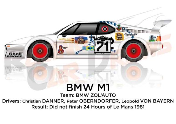 BMW M1 n.71 did not finish in the 24 hours of Le Mans 1981