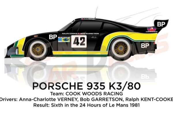 Porsche 935 K3/80 n.42 sixth in the 24 Hours of Le Mans 1981