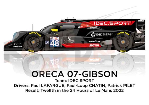 Oreca 07 - Gibson n.48 twelfth in the 24 hours of Le Mans 2022