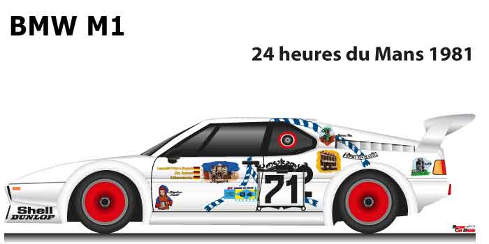 BMW M1 n.71 did not finish in the 24 hours of Le Mans 1981