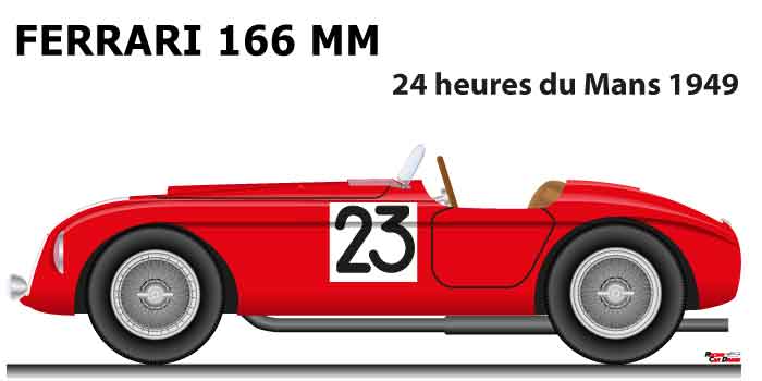 Ferrari 166 MM n.23 did not finish 24 Hours of Le Mans 1949