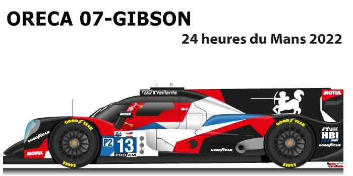 Oreca 07 - Gibson n.13 eighth in the 24 hours of Le Mans 2022