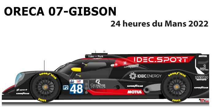 Oreca 07 - Gibson n.48 twelfth in the 24 hours of Le Mans 2022