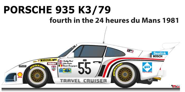 Porsche 935 K3/79 n.55 fourth in the 24 Hours of Le Mans 1981