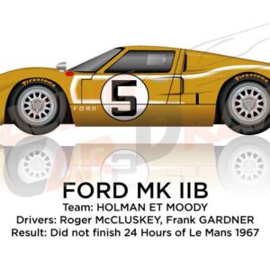 Ford GT40 MKIIB n.5 did not finish in the 24 Hours of Le Mans 1967