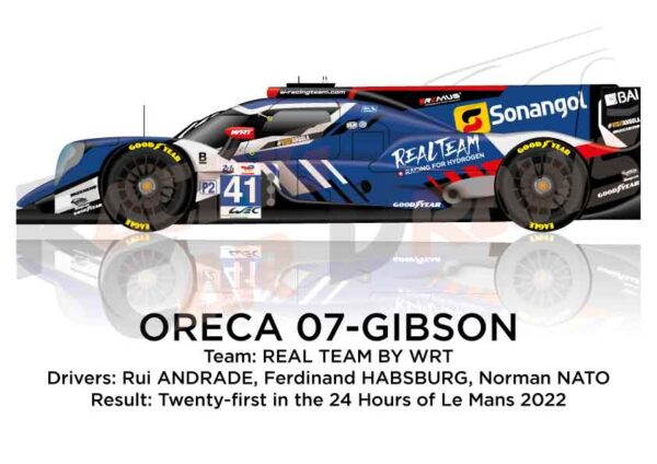 Oreca 07 - Gibson n.41 twenty-first in the 24 hours of Le Mans 2022