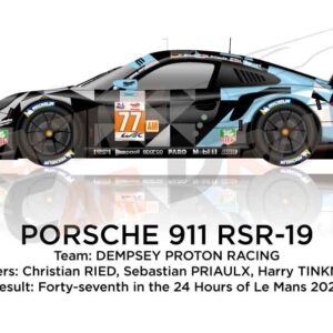 Porsche 911 RSR-19 n.77 forty-seventh 24 Hours of Le Mans 2022