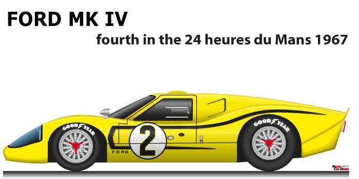 Ford MK IV n.2 finished fourth at the 24 Hours of Le Mans 1967