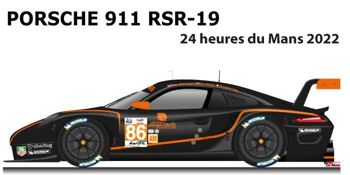 Porsche 911 RSR-19 n.86 thirty-seventh 24 Hours of Le Mans 2022