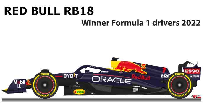 Red Bull RB18 n.1 winner Formula 1 World Champion 2022