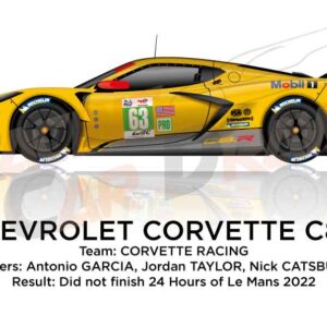 Chevrolet Corvette C8.R n.63 dnf 24 hours of Le Mans 2022