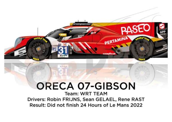Oreca 07 - Gibson n.31 did not finish in the 24 hours of Le Mans 2022