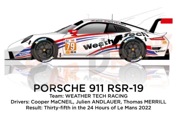 Porsche 911 RSR-19 n.79 thirty-fifth 24 Hours of Le Mans 2022
