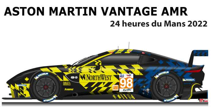 Aston Martin Vantage AMR n.98 in the 24 hours of Le Mans 2022