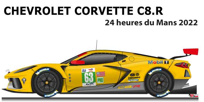 Chevrolet Corvette C8.R n.63 dnf 24 hours of Le Mans 2022