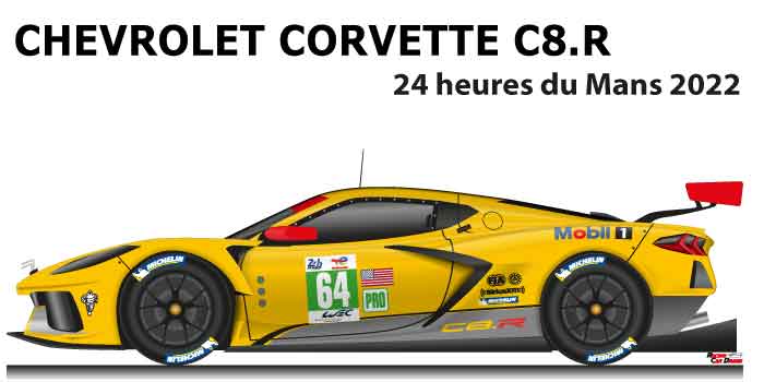 Chevrolet Corvette C8.R n.64 dnf 24 hours of Le Mans 2022