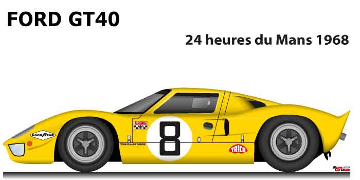 Ford GT40 n.8 24 Hours of Le Mans 1968