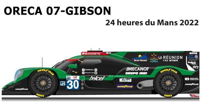 Oreca 07 - Gibson n.30 fifty-second in the 24 hours of Le Mans 2022