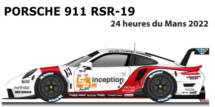 Porsche 911 RSR-19 n.56 dnf 24 Hours of Le Mans 2022