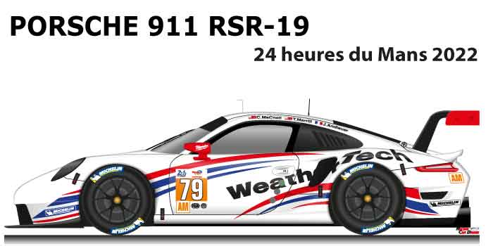 Porsche 911 RSR-19 n.79 thirty-fifth 24 Hours of Le Mans 2022