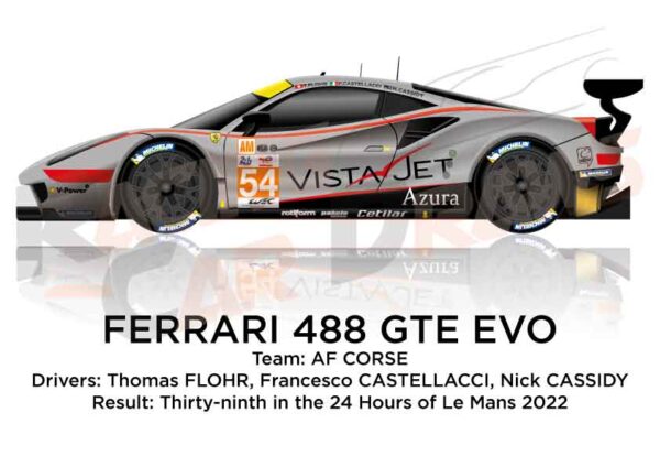 Ferrari 488 GTE EVO n.54 thirty-ninth 24 Hours of Le Mans 2022