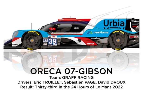 Oreca 07 - Gibson n.39 thirty-third in the 24 hours of Le Mans 2022