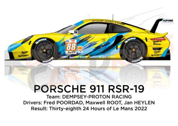 Porsche 911 RSR-19 n.88 thirty-eighth 24 Hours of Le Mans 2022