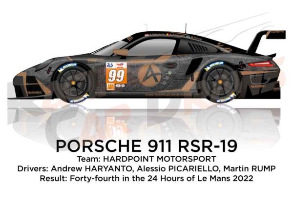 Porsche 911 RSR-19 n.99 forty-fourth 24 Hours of Le Mans 2022
