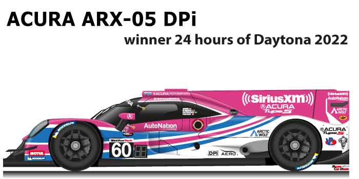 Acura ARX-05 DPi n.60 winner the 24 hours of Daytona 2022