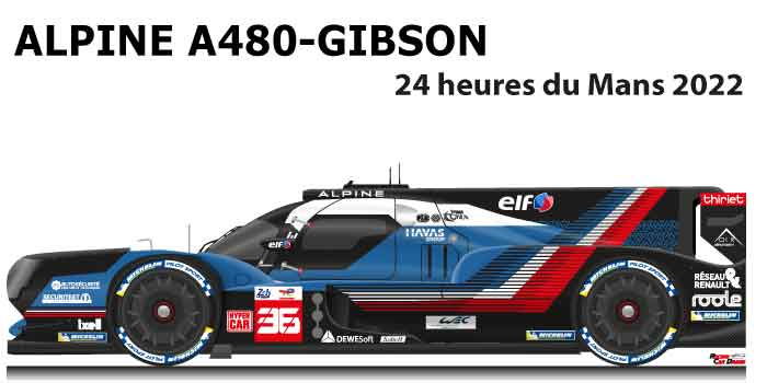 Alpine A480 - Gibson n.36 twenty-third in the 24 hours of Le Mans 2022