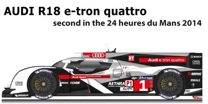 Audi R18 e-tron quattro n.1 second 24 Hours of Le Mans 2014