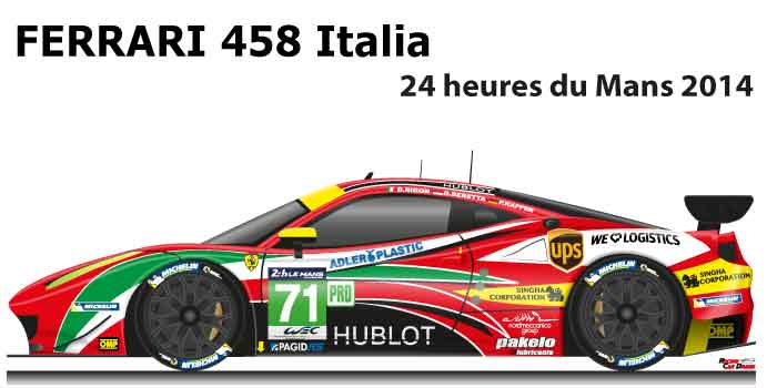 Ferrari 458 Italia n.71 did not finish 24 Hours of Le Mans 2014