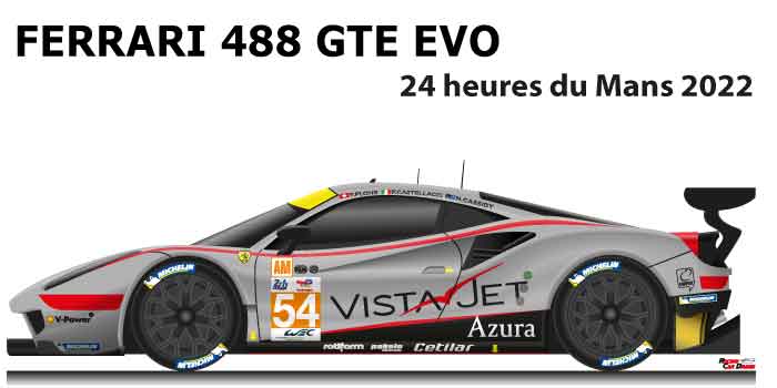 Ferrari 488 GTE EVO n.54 thirty-ninth 24 Hours of Le Mans 2022