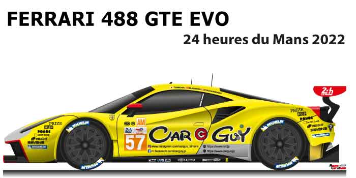 Ferrari 488 GTE EVO n.57 forty-fifth 24 Hours of Le Mans 2022