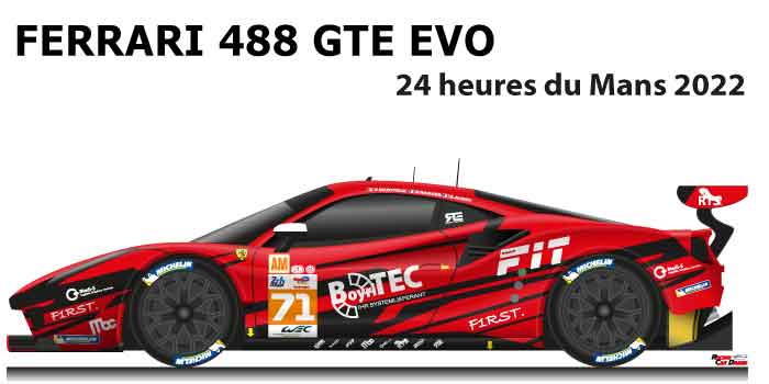 Ferrari 488 GTE EVO n.71 did not finish 24 Hours of Le Mans 2022