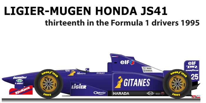 Ligier - Mugen Honda JS41 n.25 Formula 1 World Champion 1995 with Brundle