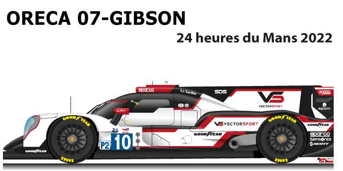 Oreca 07 - Gibson n.10 thirty-seventh in the 24 hours of Le Mans 2022