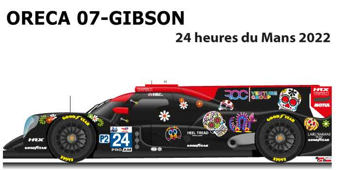 Oreca 07 - Gibson n.24 twentieth in the 24 hours of Le Mans 2022