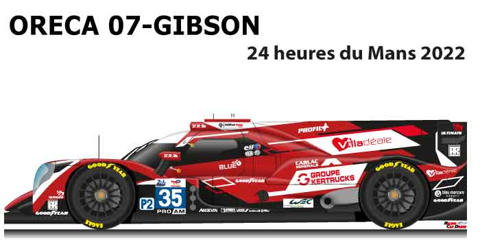 Oreca 07 - Gibson n.35 forty-eighth in the 24 hours of Le Mans 2022