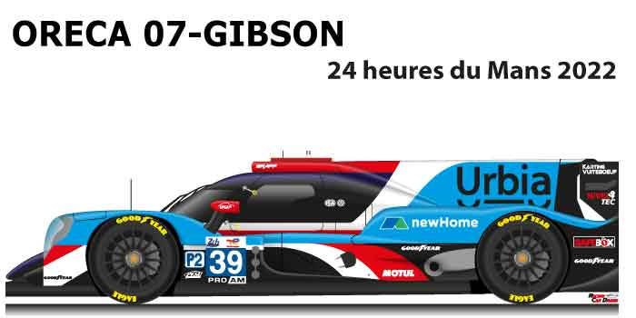 Oreca 07 - Gibson n.39 thirty-third in the 24 hours of Le Mans 2022