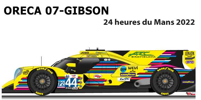 Oreca 07 - Gibson n.44 thirty-sixth in the 24 hours of Le Mans 2022