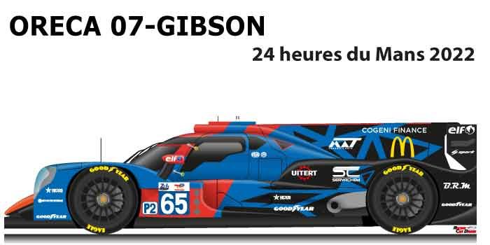 Oreca 07 - Gibson n.65 sixteenth in the 24 hours of Le Mans 2022