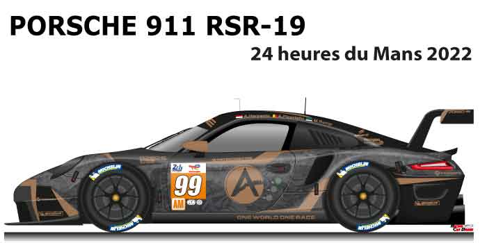 Porsche 911 RSR-19 n.99 forty-fourth 24 Hours of Le Mans 2022