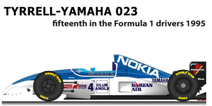 Tyrrell - Yamaha 023 n.4 fifteenth in the Formula 1 World Champion 1995